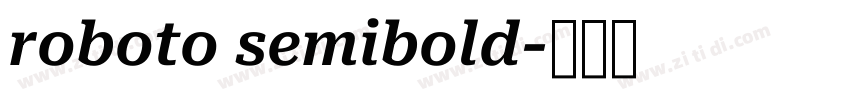 roboto semibold字体转换
